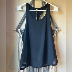 Lululemon Athletica Black Tank Top Mesh - Size 8